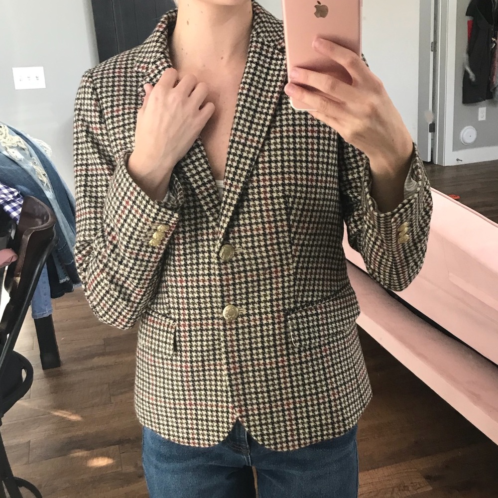 J. Crew houndstooth blazer